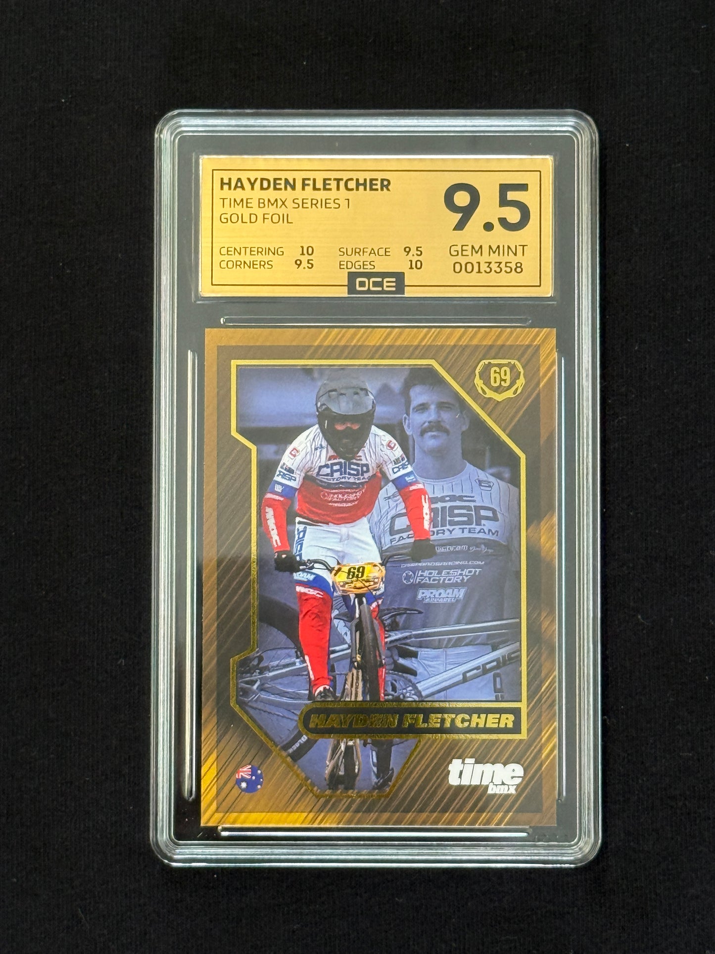 Hayden Fletcher - TimeBMX Series 1 Gold Foil OCE GEM MINT 9.5