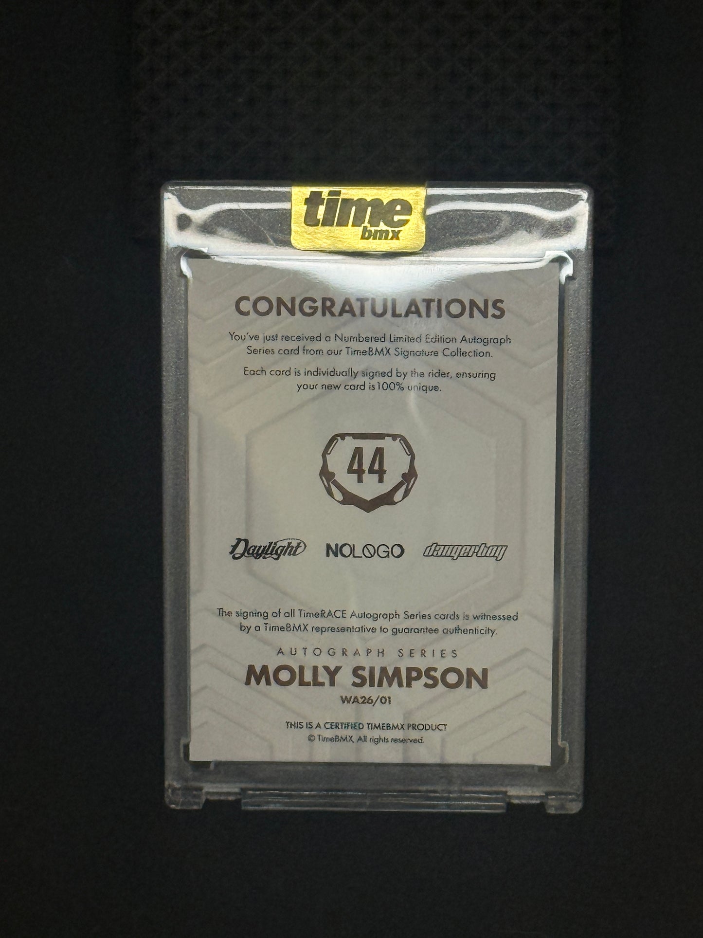 Molly Simpson - Autograph Series - 16/20
