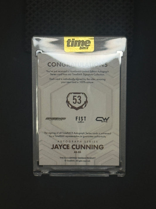 Jayce Cunning - Autograph Series - 13/20